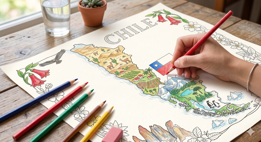 A child practicing texture rubbings and colored pencil blending techniques, which are excellent colored pencil activities for kids.