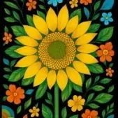 Plants and flower coloring book