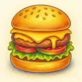 food and snack coloring book